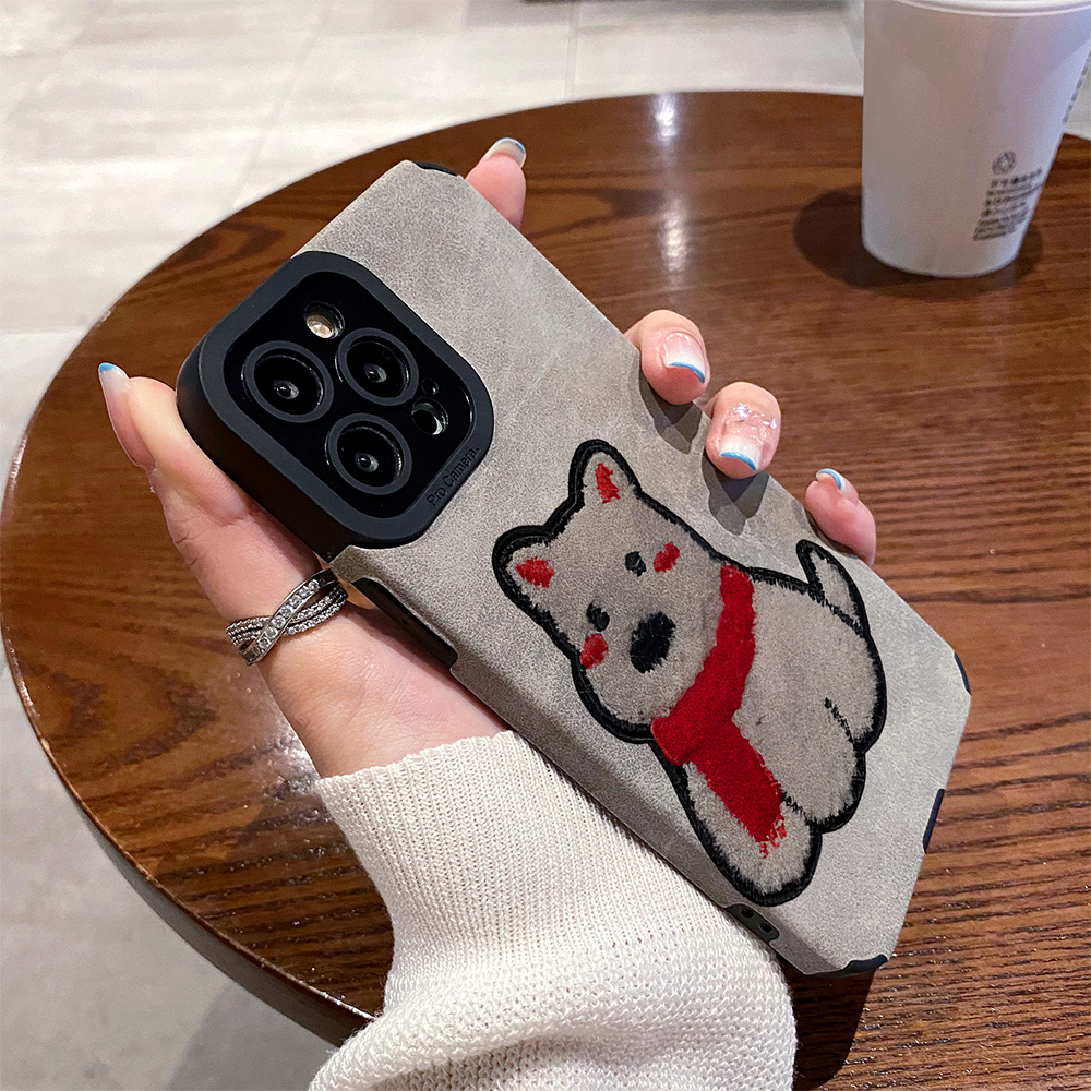 适用vivo s30手机壳s20/s19/s18/s17/s16e/s15/s12/10/pro新款s30promini防摔秋冬翻毛皮红色围脖小狗保护套