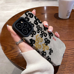 文字哈哈 80e手机壳p60 p40皮质nova11 p50 6防摔保护套翻毛皮秋冬款 适用华为mate60pro mate50