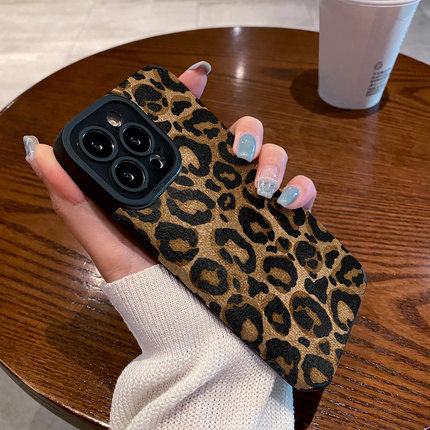 适用OPPO reno11 10 9 8 7 6 PRO+手机壳reno5 14 reno8pro 7se 5G保护套彩绘黄金花豹纹男女网红新款高级感