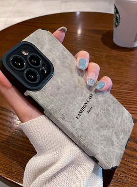 灰色纹理简约英文适用vivo iqoo 9pro手机壳iqoo neo 6 5s 7皮纹z3 z5x z1新款全包高级硅胶保护套软壳男女款