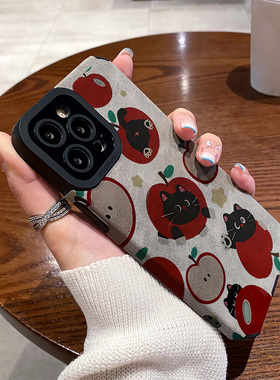 适用华为荣耀300 200 100 90 80 70se 60 50 pro手机壳新款翻毛皮搞怪苹果黑猫魔术magic7 6 5 4简约软保护套