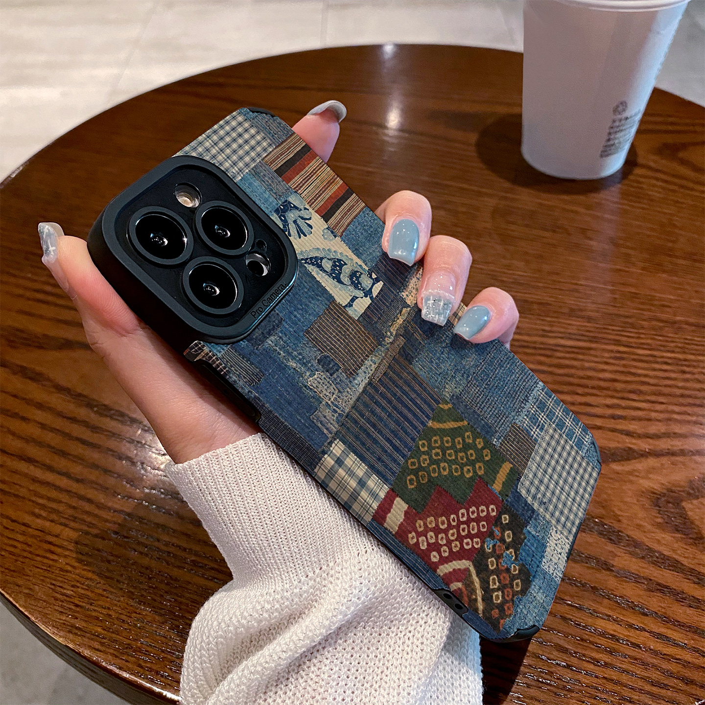 适用华为荣耀400手机壳300 200 100 90 80 70 60 pro新款50SE魔术Magic 7 6防摔高级保护套民族蓝色帆布牛仔