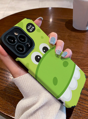 适用华为mate60 50 40 80e pro手机壳Pura70 p60 p40新款nova12 11 15 9 8 7 6高级感保护套搞怪绿色大脸鳄鱼