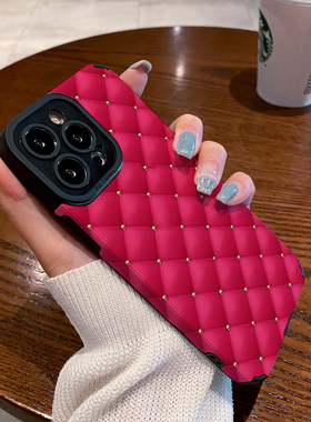 小众个性红色格子适用vivos16 S15 S12 S10 pro手机壳vivo s9e s7 s6 s5 s1 s15e保护套硅胶壳软男女潮高级感