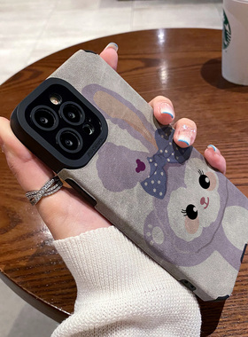 翻毛皮卡通可爱兔子适用vivox100 x60 x70 x80 x50 pro手机壳x27 x100ultra x90proplus保护套硅胶壳软女网红