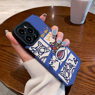 适用vivo iqoo11 10 9pro手机壳iqooneo8 8pro 7se 6 neo5活力版7竞速版z5x保护套男生蓝色英文涂鸦国潮舞狮