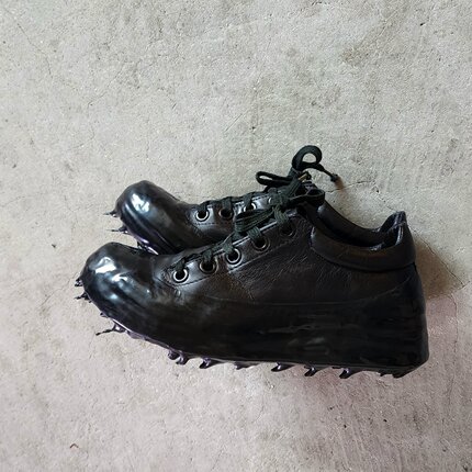 先锋暗黑cccp手工溶解滴胶复古软底做旧潮鞋男款达人马皮休闲鞋男