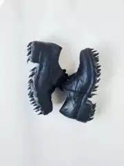 Dark Avant-Garde Style Washed and Distressed Pointed Leather Shoes for Men, Formal Wear, High-End Horsehide, Goodyear Welted, Handmade Dissolving Shoes
