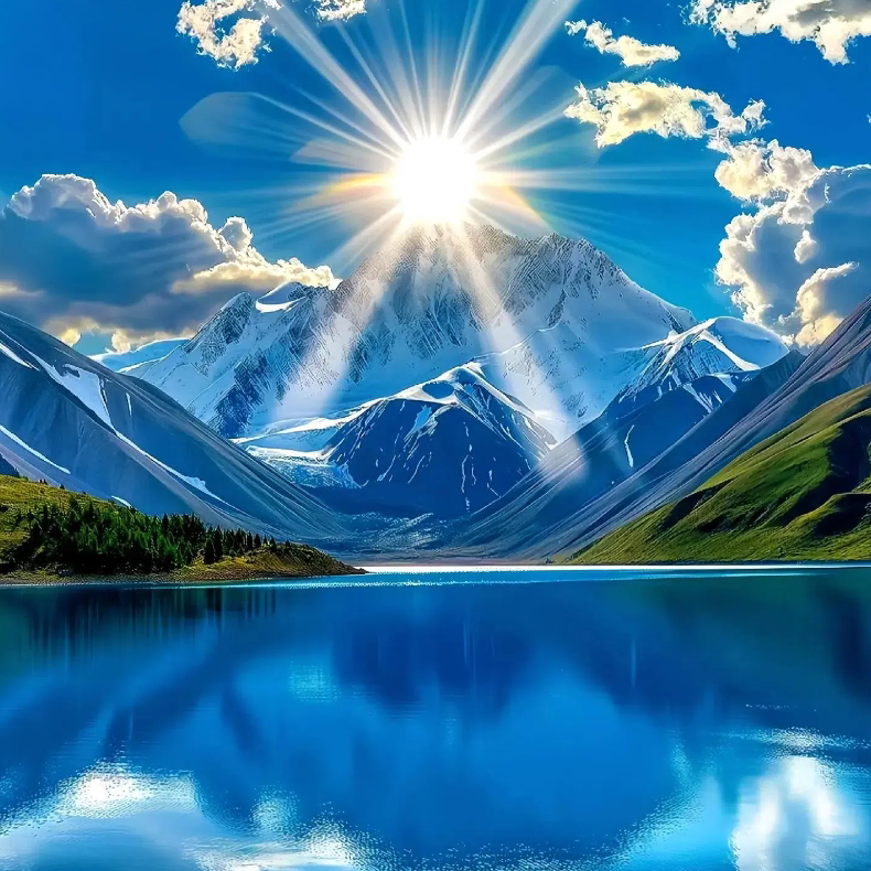 治愈系风景自粘画客厅装饰贴纸