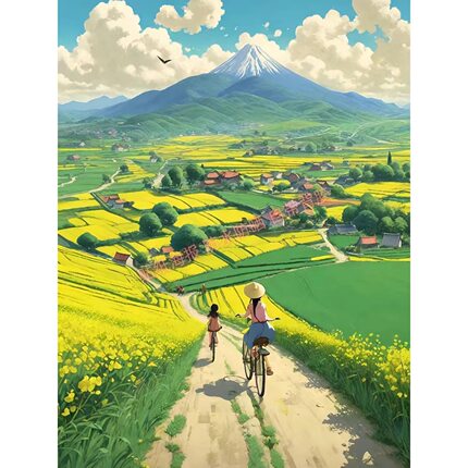 宫崎骏风景画时光自粘海报贴纸自带背胶防水防晒美化卧室客厅贴画