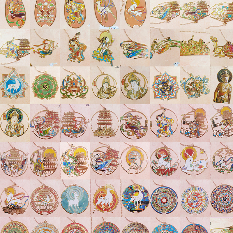 敦煌金属书签莫高窟旅游文创书签