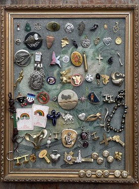 vintage&second-hand欧美二手中古市集吊坠胸针复古配饰铜质合金