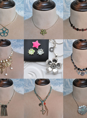 欧美丹麦古典彩色宝石项链