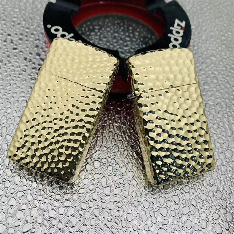 正版之宝ZIPPO防风煤油打火机纯铜纤巧窄机金陨石坑 男士礼品个性