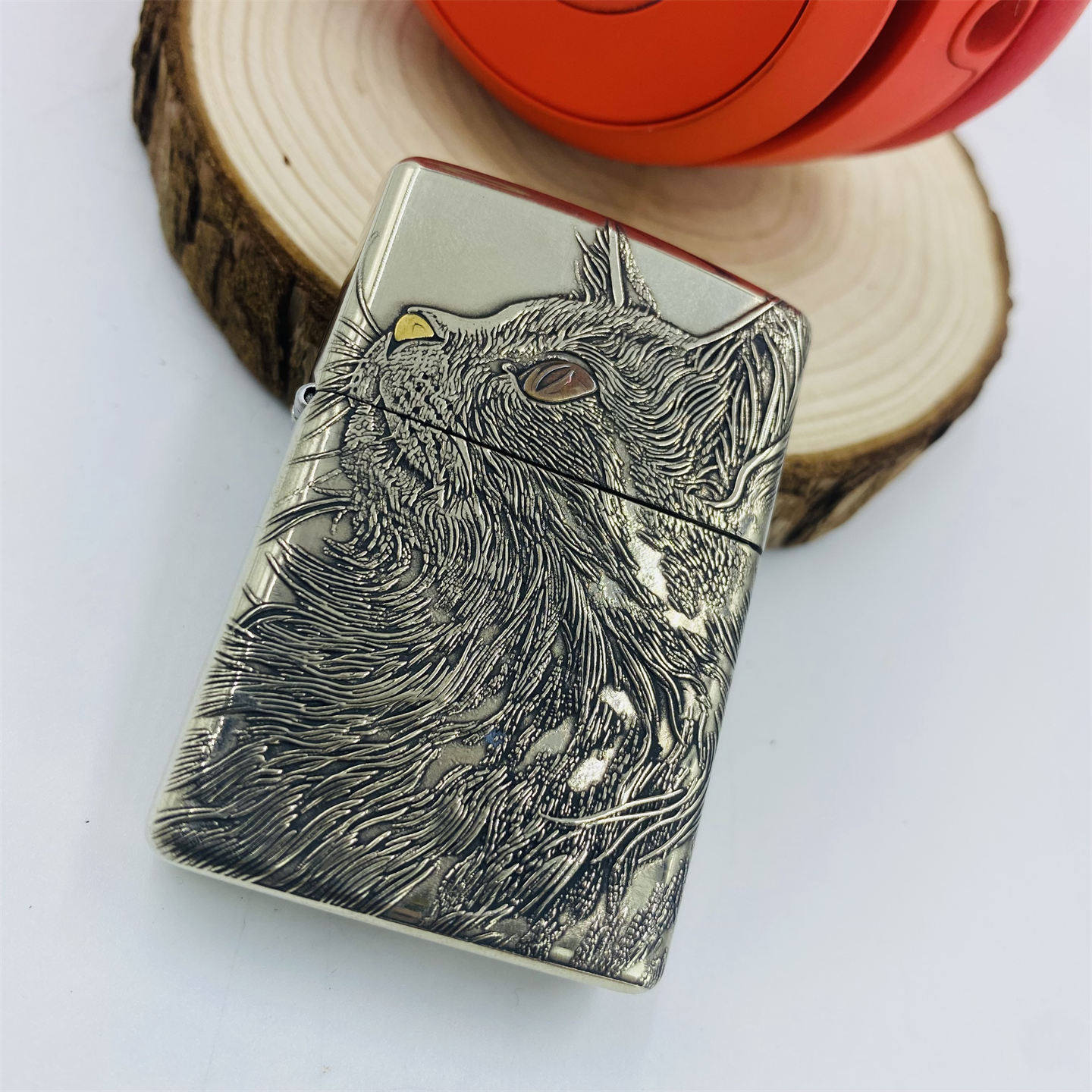 正品ZIPPO打火机防风煤油镍银重甲机3D雕刻鹦鹉猫咪男士节日礼品