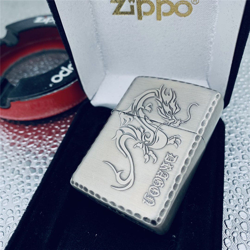 左左原装正品ZIPPO打火机 日版盔甲双面龙腾四海龙图腾162RR