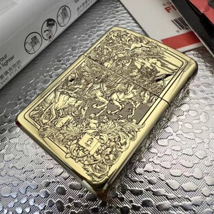 正品ZIPPO防风煤油打火机纯铜盔甲天启者四骑士男士生日 收藏送礼