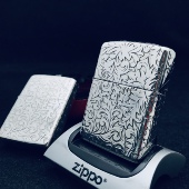 正品 礼品收藏刻字 ZIPPO防风煤油打火机纯银铜盔甲唐草花节日男士
