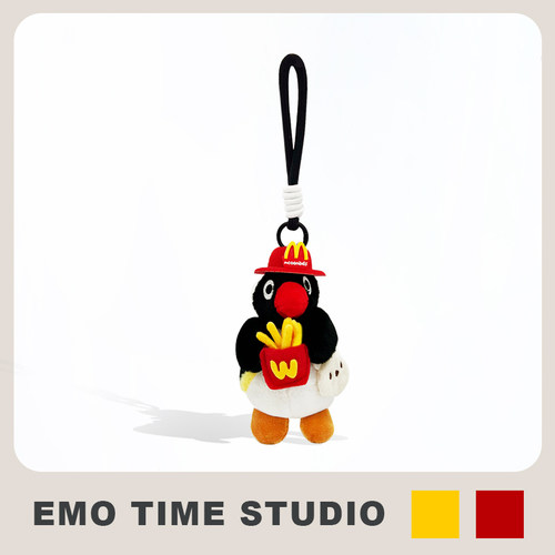 emo 可爱麦麦薯条pingu小企鹅钥匙扣情侣男女配件百搭配饰礼物