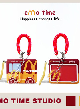 emo原创M记麦麦巴士便携卡套公交地铁食堂门禁学生证门禁卡收纳套
