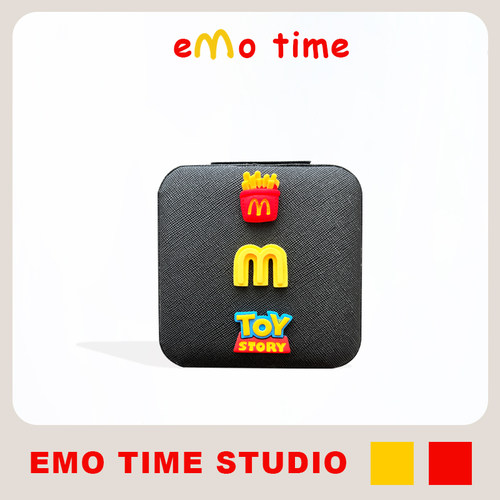 emo原创薯条M首饰收纳盒便携式耳钉耳环饰品项链小型精致收纳盒