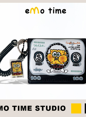 emo原创可爱海绵宝宝货币钱包韩版学生校园银行卡驾照身份证件包
