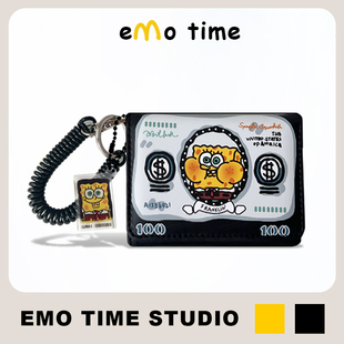 emo原创可爱海绵宝宝货币钱包韩版 学生校园银行卡驾照身份证件包