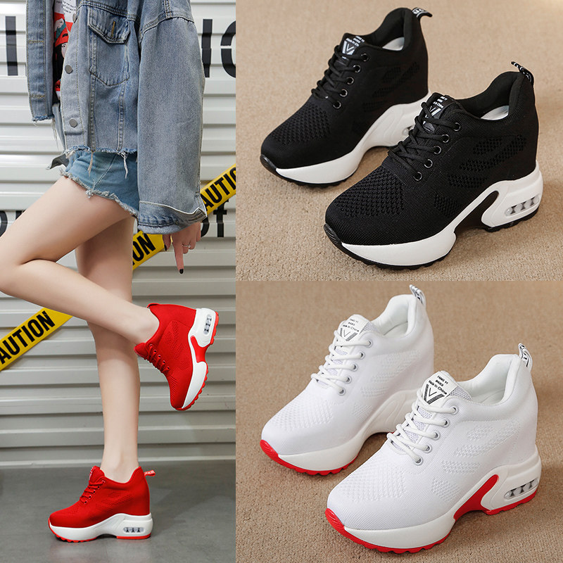 10厘米内增高女鞋2019新款春季厚底鞋春秋百搭显瘦透气休闲运动鞋|msdalam kategori Kasut wanita, kasut rendah - dari Buy2taobao.com untuk memberikan perkhidmatan ejen Taobao profesional membeli