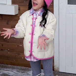 女童棉衣外套冬装2025新款洋气儿童加厚棉服秋冬款小女孩冬季棉袄