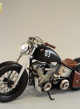 手工金属bobber风格哈雷仿真摩托车手办模型1:6 可配HT12寸兵人偶