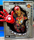 酒吧餐厅墙面装 手工定制 工业风钢铁侠大黄蜂模型3D立体铁艺画 饰