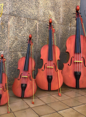 大提琴复古怀旧风酒吧铁艺装饰品