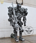 主题餐厅工业风摆件软装 重金属大型狼人机器人模型 酒吧咖啡店 饰