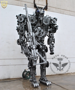 重金属大型狼人机器人模型 酒吧咖啡店 主题餐厅工业风摆件软装饰