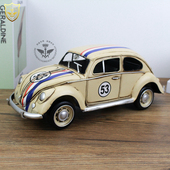 1934年甲壳虫老爷车模型1 12兵人手办动漫酒吧咖啡店餐厅家居摆件