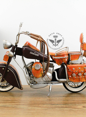 印第安手办主题餐厅摩托车模型