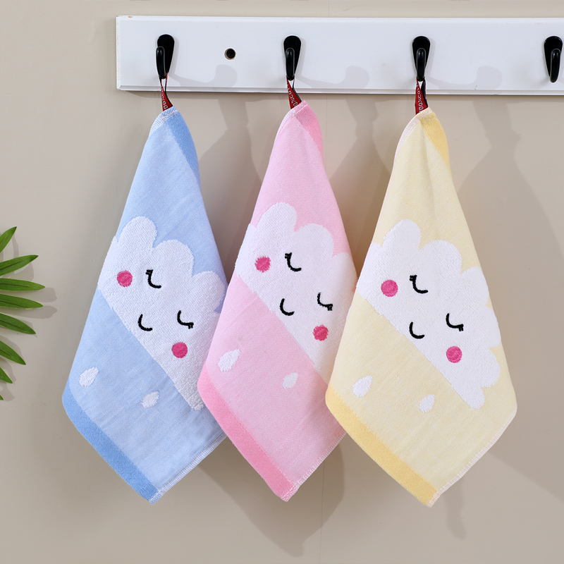 正方形成人毛巾纯棉小方巾幼儿园