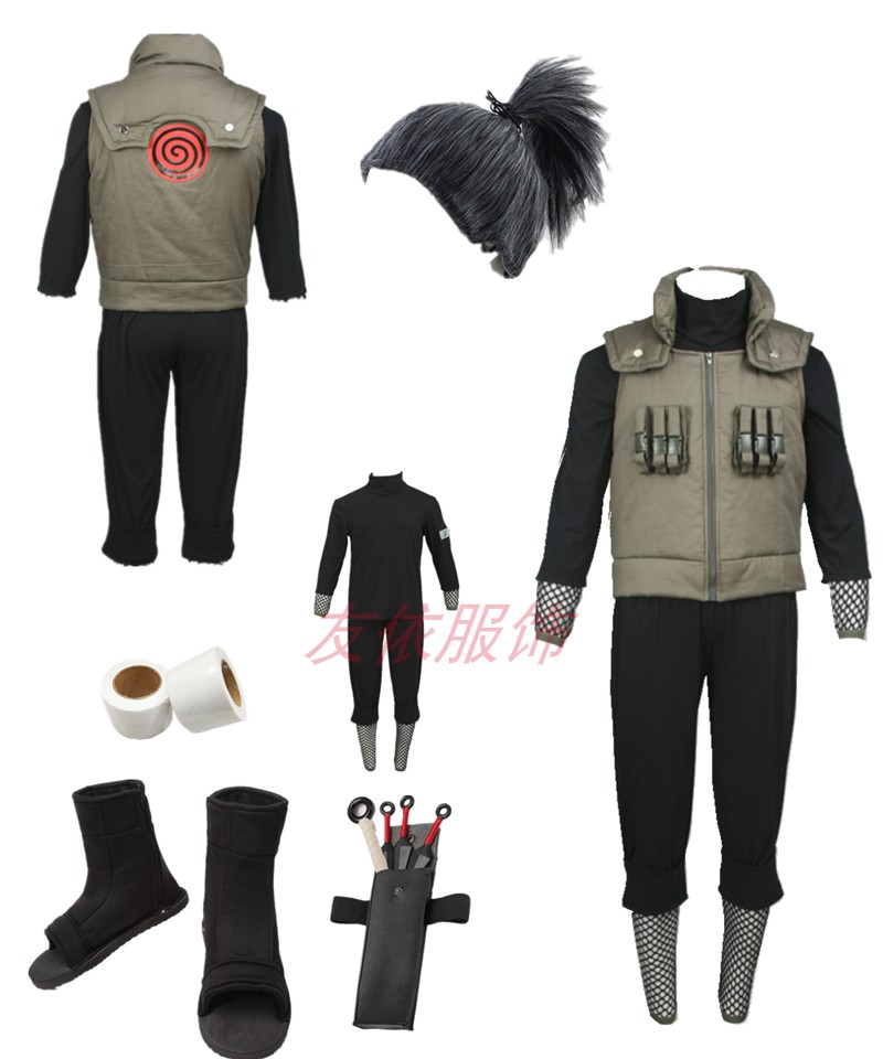 动漫cosplay服装火影忍者奈良鹿丸装3代疾风传版黑色cos全套现货