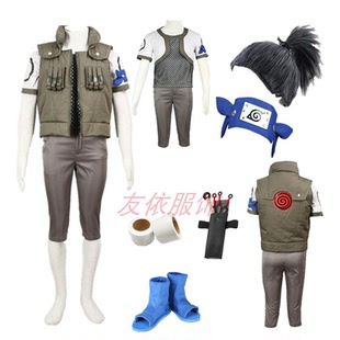 动漫火影忍者COSPLAY服装奈良鹿丸装2代营救佐助篇COS服全套现货