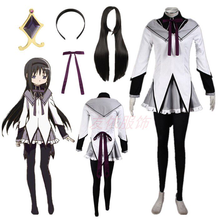 日本动漫cosplay服饰魔法少女小圆晓美焰装1代魔女装晓美炎全套