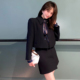 高级感气质外套半身裙两件套 女秋季 G家小香风黑色西装 套装