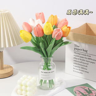 ins郁金香仿真花装饰高档客厅餐桌假花摆件永生绿植高档客厅摆设