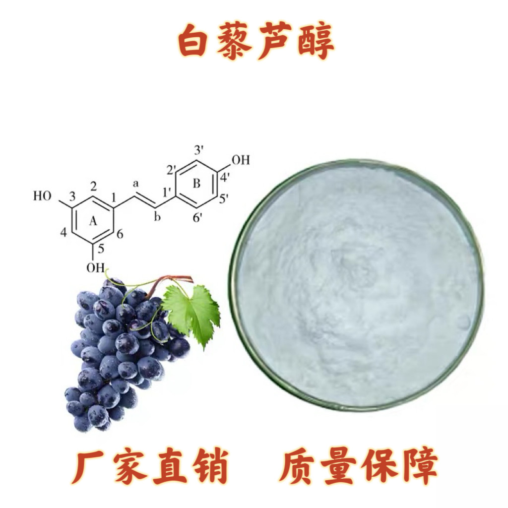 白藜芦醇99% 白藜芦醇 resveratrol 粉末 小包装100克 散装高浓度