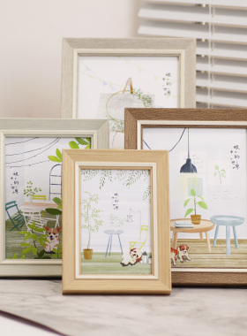 田园简约相框画框摆台挂墙6781012寸a45过塑全家福毕业留念洗照片