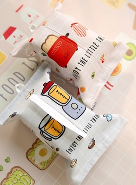dooda原创ins北欧卡通我的早餐系纸巾抽纸巾套家用可爱创意布艺