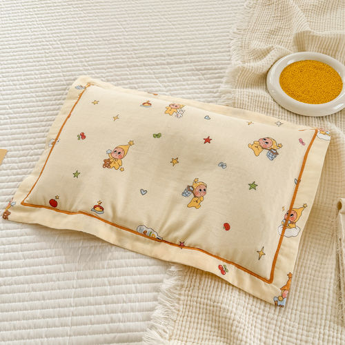 A类全棉双层纱儿童枕套30X50cm35X55婴幼儿幼儿园专用纯棉枕头套