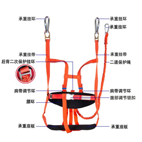 滑索安全带c高空吊带吊椅座椅溜索装备配件景区滑索外墙清洁安全