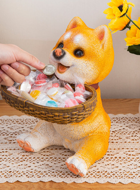 客厅家居卧室电视柜家装装饰品狗摆D设创意门厅玄关放钥匙收纳摆