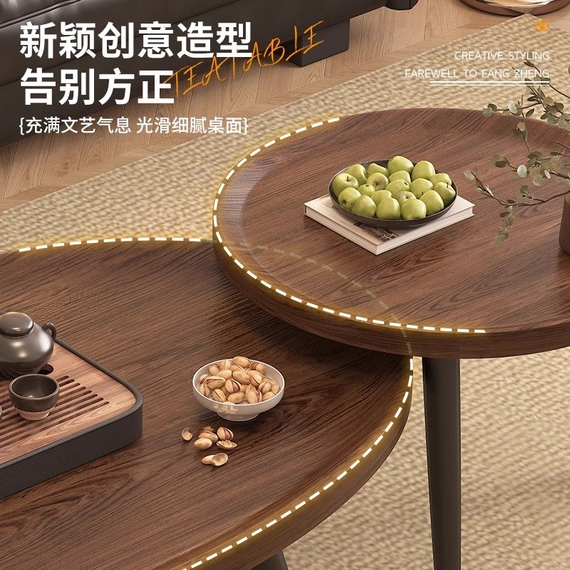 茶几家用小户型沙发侧边几卧室高级小圆桌客M厅阳台可移动组合茶