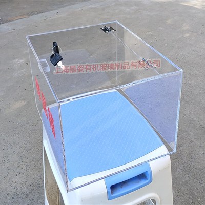 带锁高透明亚克力盒子收纳盒储物模型展J示样品盒样品箱子防尘罩
